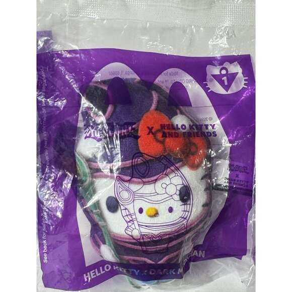 2024 McDonald's Sanrio Hello Kitty X Yu-Gi-Oh Hanging Plush Lot of 6 Toys - Picture 3 of 8